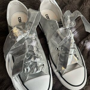 Converse Chuck Taylor All Star Sparkle Silver Unisex Sneakers